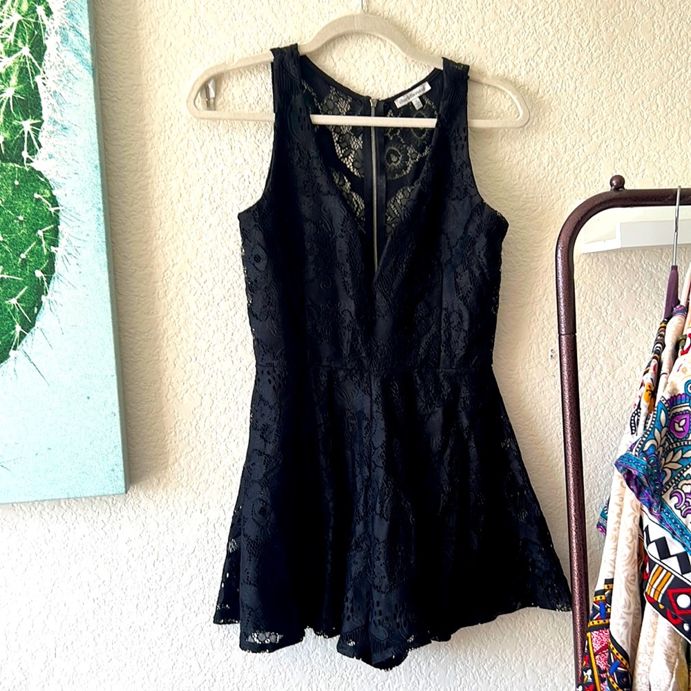 Lace romper- black size Small